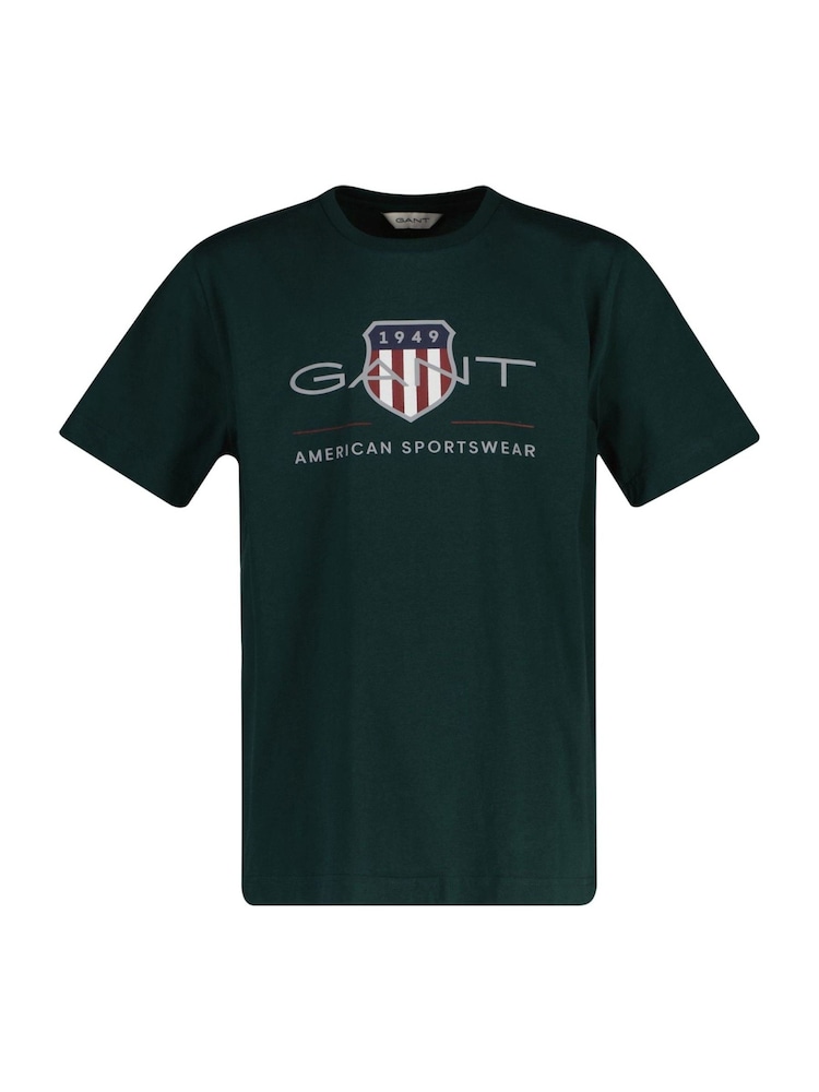 GANT Green Kids Archive Shield Logo T-Shirt - Image 1 of 3