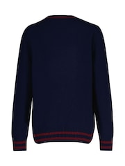 GANT Blue Kids Graphic Logo Knit Jumper - Image 2 of 2
