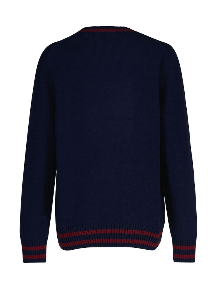 GANT Blue Kids Graphic Logo Knit Jumper - Image 2 of 2 GANT Blue Kids Graphic Logo Knit Jumper - Image 2 of 2