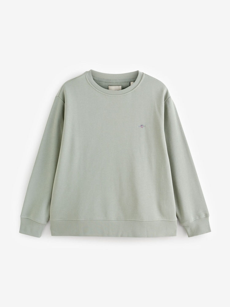 GANT Green Shield Logo Crew Neck Sweatshirt - Image 1 of 1