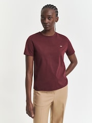 GANT Purple Shield Logo T-Shirt - Image 1 of 5