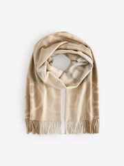 GANT Green Monogram Pattern Wool Scarf - Image 1 of 5