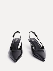 Linzi Black Elvira Kitten Heel Slingback Courts - Image 2 of 5