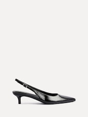 Linzi Black Elvira Kitten Heel Slingback Courts - Image 4 of 5