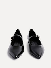 Linzi Black Seattle Pointed Toe Mary Jane Flats - Image 2 of 5