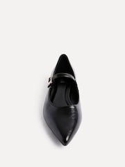 Linzi Black Seattle Pointed Toe Mary Jane Flats - Image 4 of 5