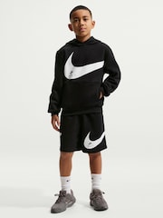 Nike Black/White Sportswear Club French Terry Shorts - Image 1 of 5