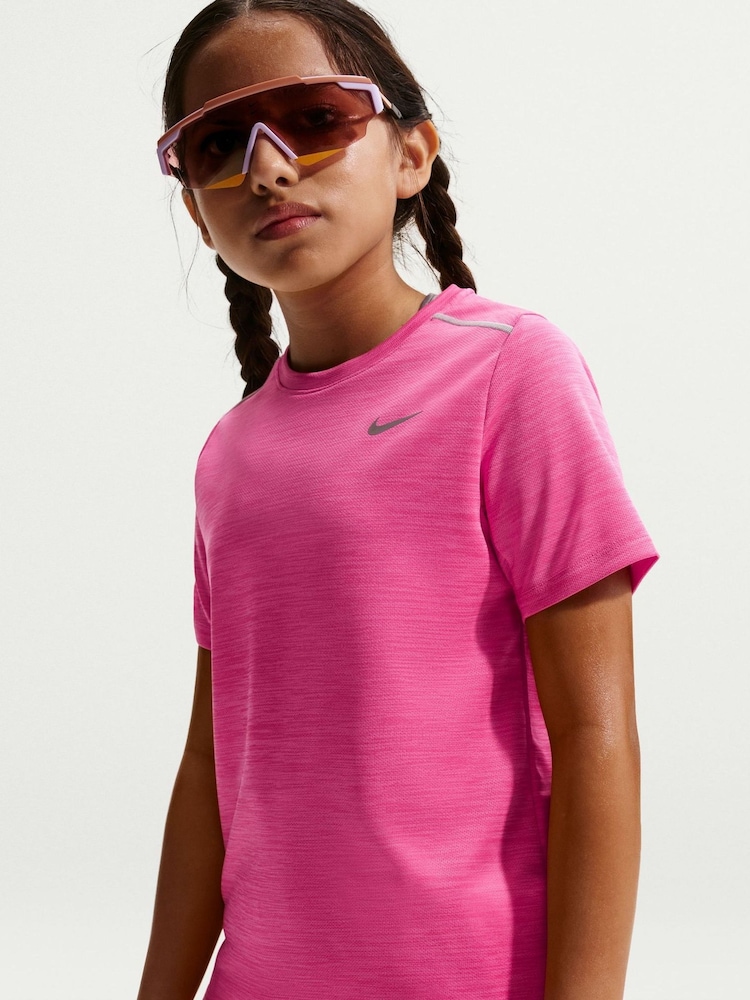 Rosa Rush - Nike Miler Dri-FIT Short Sleeve T-Shirt - Imagen 1 de 8