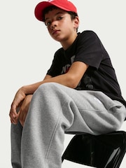 Nike Grey Heather Loose Wide Leg Joggers - Image 1 of 5