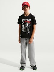 Nike Grey Heather Loose Wide Leg Joggers - Image 3 of 5