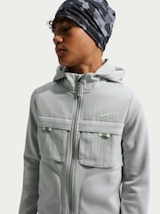 Nike Light Smoke Grey City Utility Full Zip Hoodie - Image 3 of 5
