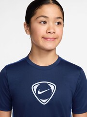 Nike Blue Void Short Sleeve Top - Image 3 of 5