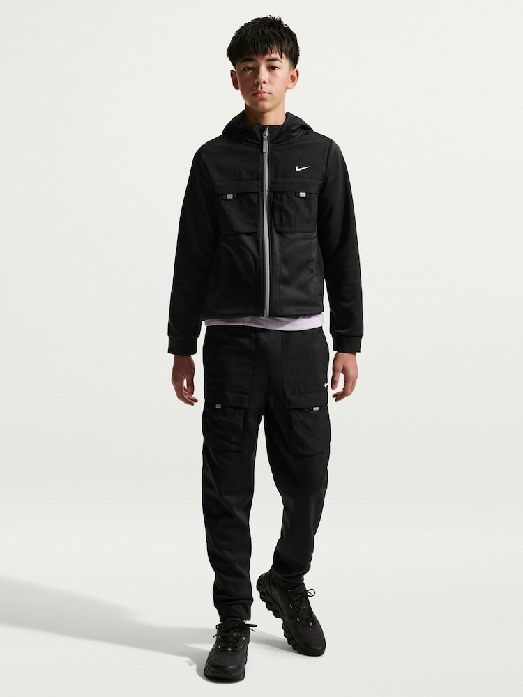 שחור - Nike מכנסי טרנינג דגמ"ח עם כיסים, סדרת City - תמונה 1 מתוך 5