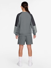 Nike Smoke Grey Crew and Shorts Tracksuit - Image 2 of 3