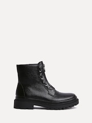 Linzi Launch Military Boots With Front Zip Detail - Imagen 2 de 5