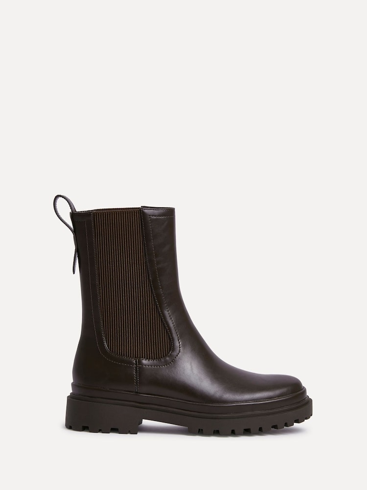 Linzi Brown Command Chunky Sole Chelsea Boots - Image 2 of 5 Linzi Brown Command Chunky Sole Chelsea Boots - Image 2 of 5