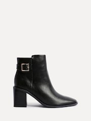 Linzi Black Rise Block Heeled Ankle Boots With Buckle Detail - Image 3 of 5