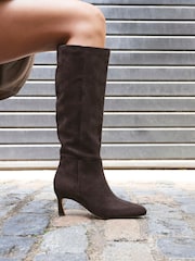 Linzi Brown Rush Pointed Toe High Leg Stiletto Boots - Image 1 of 7