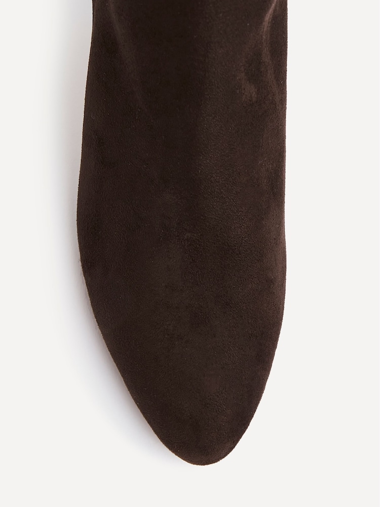 Linzi Brown Rush Pointed Toe High Leg Stiletto Boots - Image 7 of 7