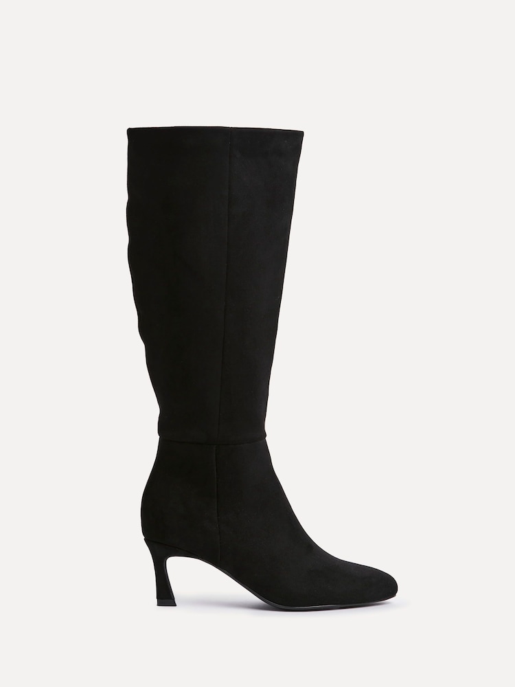 Linzi Black Rush Pointed Toe High Leg Stiletto Boots - Image 2 of 5