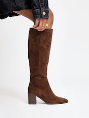 Linzi Brown Levine Block Heeled High Leg Boots - Image 1 of 6