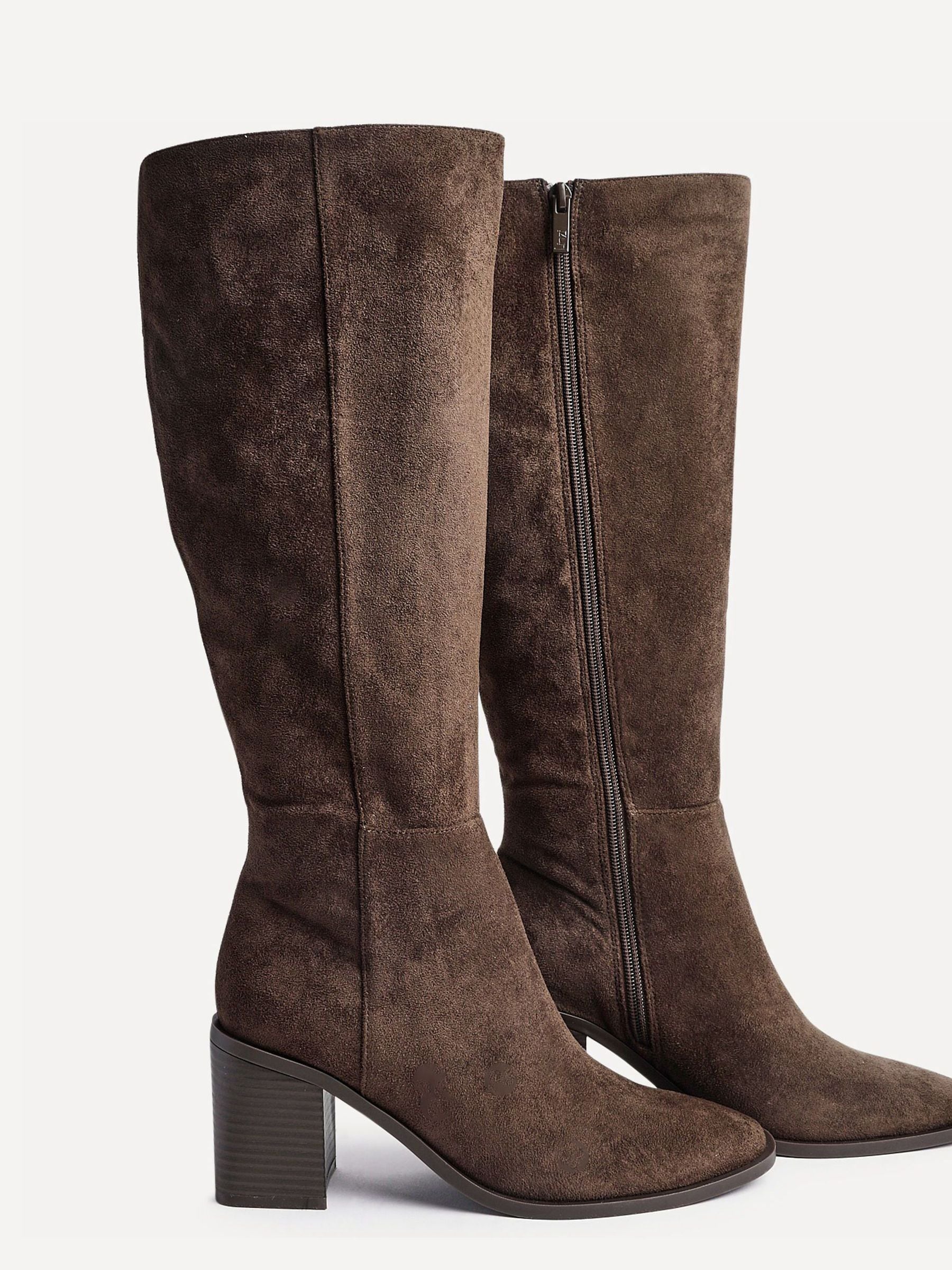 Buy Linzi Dark Brown Levine Block Heeled High Leg Boots from Next USA