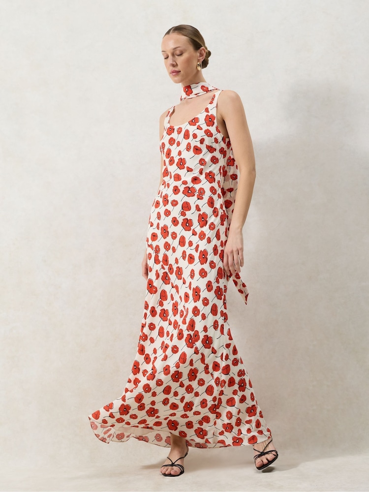 Ro&Zo Red Ella Poppy Printed Maxi Dress - Image 1 of 5