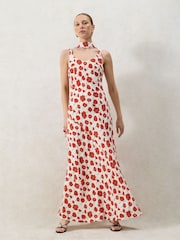 Ro&Zo Red Ella Poppy Printed Maxi Dress - Image 2 of 5