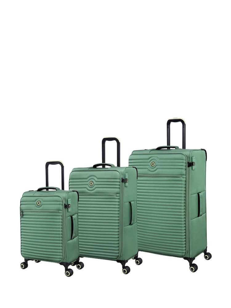 IT Luggage Green Circulator Suitcase Set 3 Piece - Image 2 of 12 IT Luggage Green Circulator Suitcase Set 3 Piece - Image 2 of 12