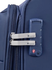 IT Luggage Blue Lustrous Luxe Night Cabin Suitcase - Image 8 of 8
