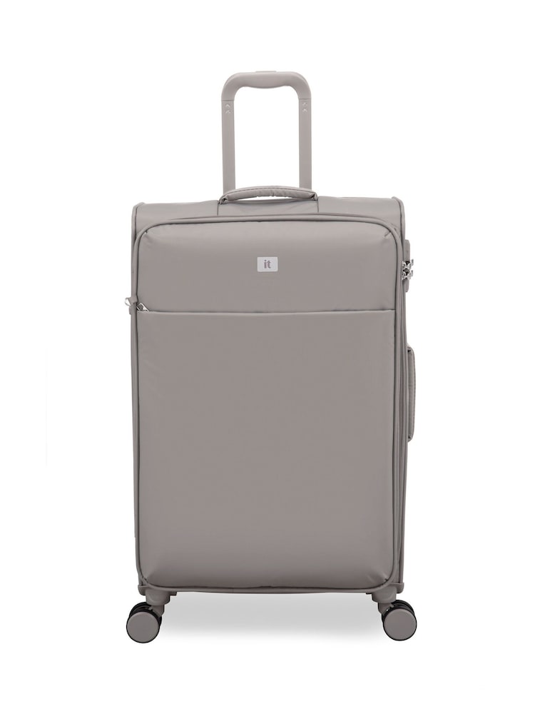 IT Luggage Medium Grey Lustrous Luxe Moon Rock Suitcase - Image 1 of 8