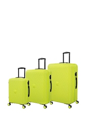 IT Luggage Green Pleating Punch Suitcase Set 3 Piece - Image 2 of 10