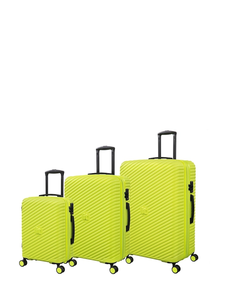 IT Luggage Green Pleating Punch Suitcase Set 3 Piece - Image 2 of 10