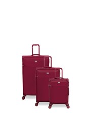 IT Luggage Red Lustrous Luxe French Port Set 3 Piece - Image 1 of 5