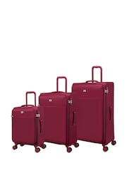 IT Luggage Red Lustrous Luxe French Port Set 3 Piece - Image 2 of 5
