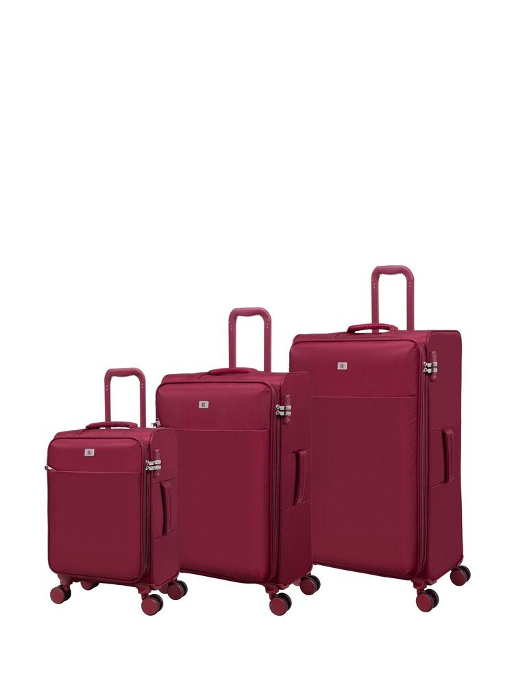 IT Luggage Red Lustrous Luxe French Port Set 3 Piece - Image 2 of 5