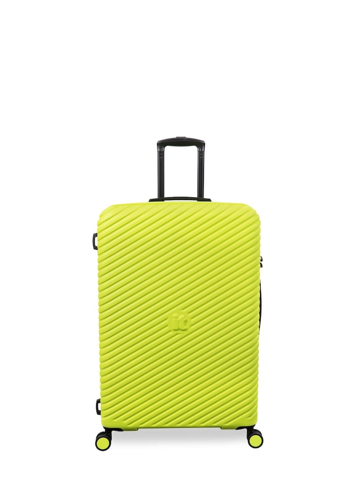 IT Luggage Large Green Pleating Punch Suitcase - Image 1 of 8 IT Luggage Large Green Pleating Punch Suitcase - Image 1 of 8