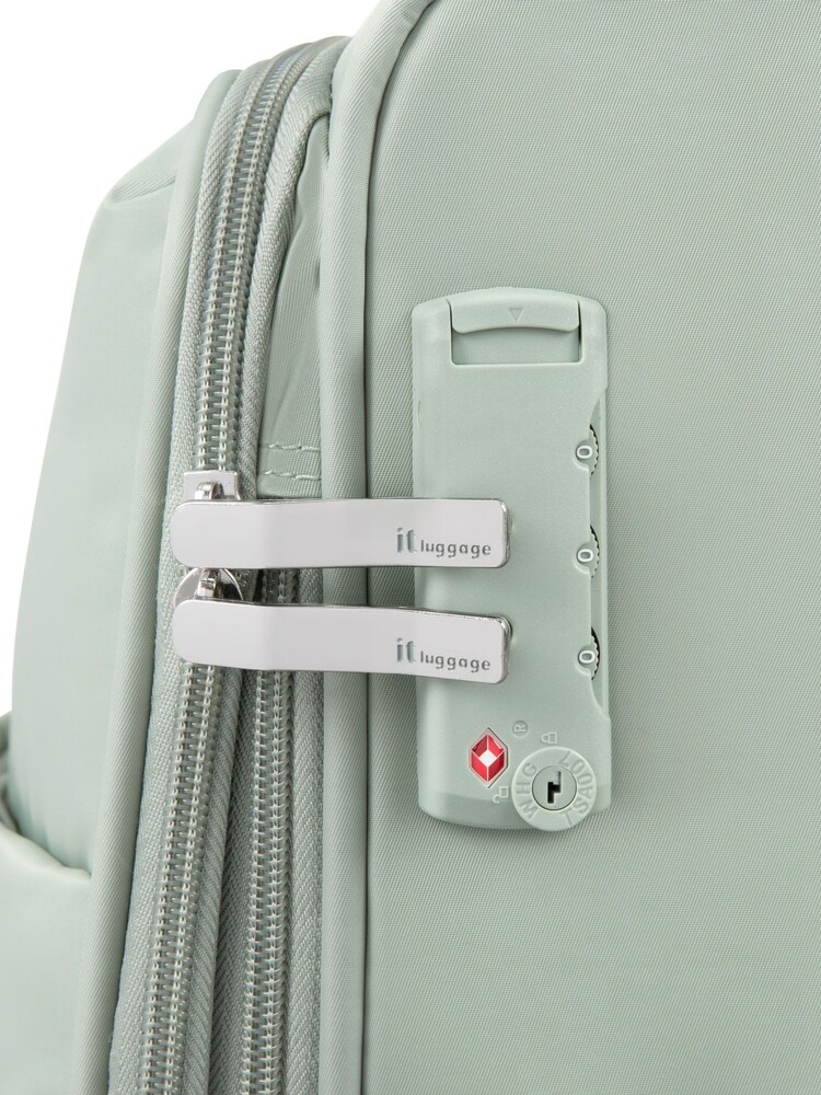 IT Luggage Green Lustrous Luxe Desert Cabin Suitcase - Image 10 of 10 IT Luggage Green Lustrous Luxe Desert Cabin Suitcase - Image 10 of 10