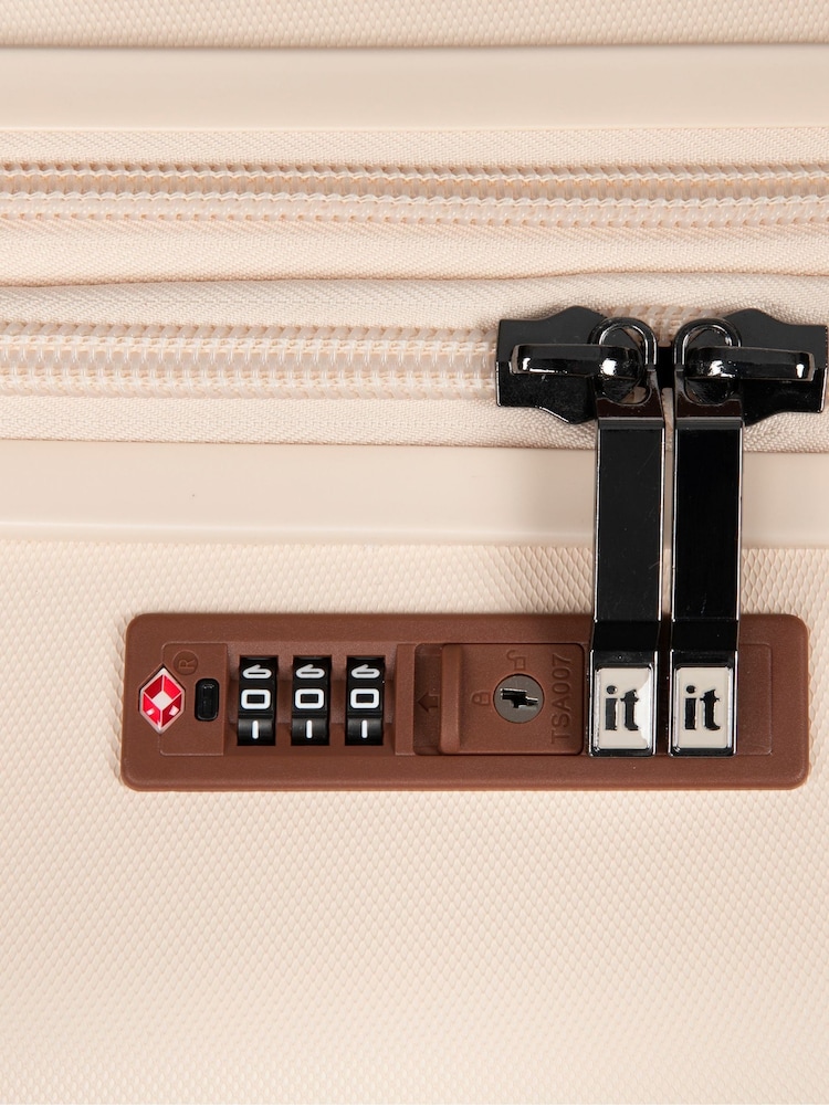 IT Luggage Medium Cream Extravagant Suitcase - Image 8 of 8 IT Luggage Medium Cream Extravagant Suitcase - Image 8 of 8