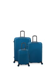 IT Luggage Blue Traversed Deep Dive Suitcase Set 3 Piece - Image 1 of 7