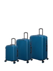 IT Luggage Blue Traversed Deep Dive Suitcase Set 3 Piece - Image 3 of 7