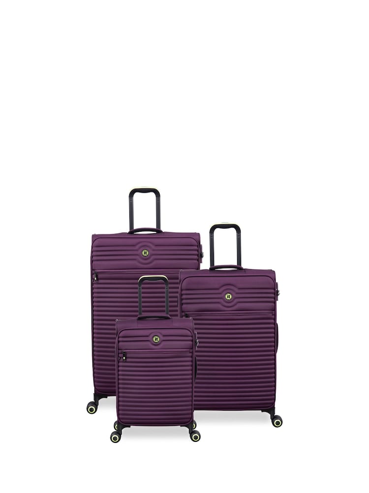 IT Luggage Purple Circulator Suitcase Set 3 Piece - Image 1 of 12