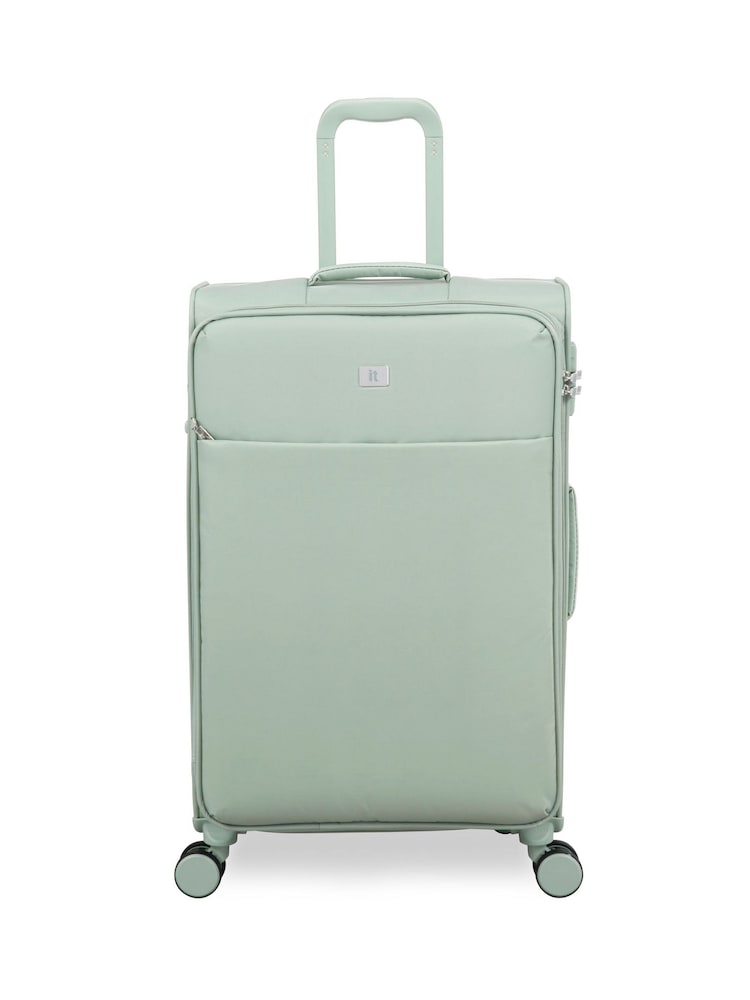 IT Luggage Medium Green Lustrous Luxe Desert Sage Suitcase - Image 1 of 8