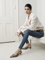 River Island Blue Skinny Mid Rise Bum Sculpt Jeans - Image 5 of 7