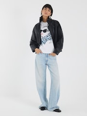 River Island White Monogram Face T-Shirt - Image 2 of 4