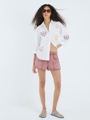 River Island White Long Sleeve Eye Shirt - Image 1 of 7