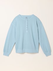FatFace Heneley Blue Garment Dye Sweat Top - Image 1 of 1