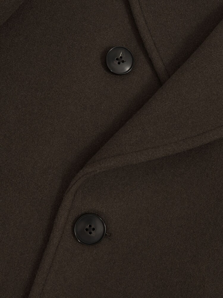 Reiss Dark Green Present Wool-Blend Double-Breasted Pea Coat - Image 7 of 7