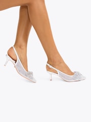 Carvela Gold Chiara Bow Sling Shoes - Imagem 1 de 5