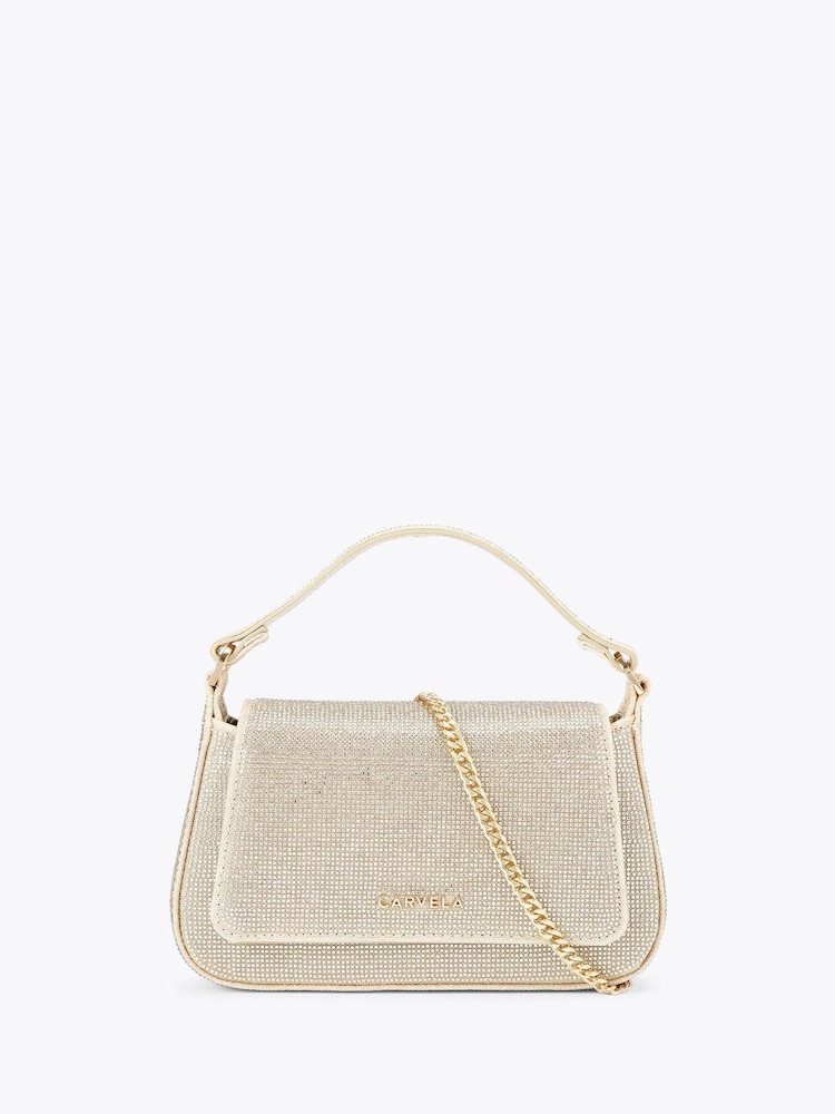 Carvela Gold Petalo Mini Tote Bag - Image 1 of 4